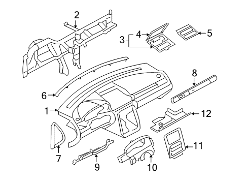 2009 Mercury Sable Instrument Panel Diagram