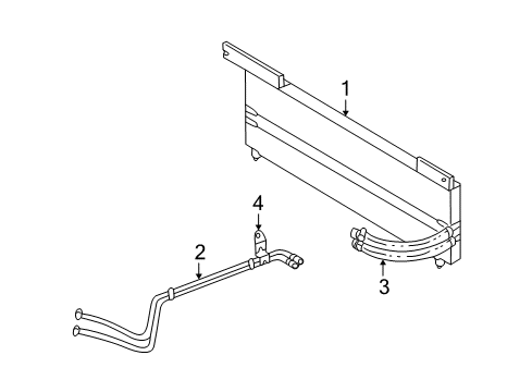 2004 Mercury Mountaineer Hose - Oil Cooler Diagram for 1L2Z-7890-AA