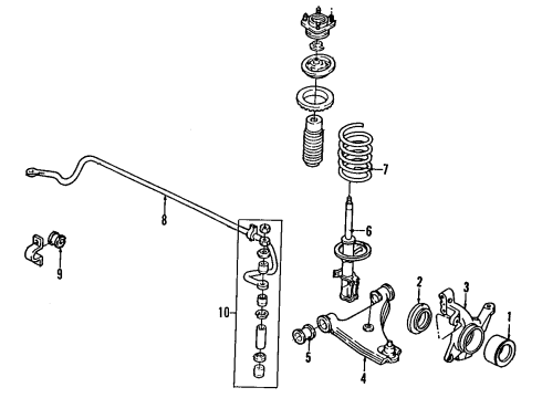 1990 Ford Probe Bearing Diagram for E92Z-1225-B