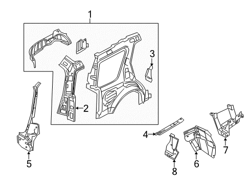 2009 Ford Taurus X Deflector - Air Diagram for 5F9Z-7411778-AA