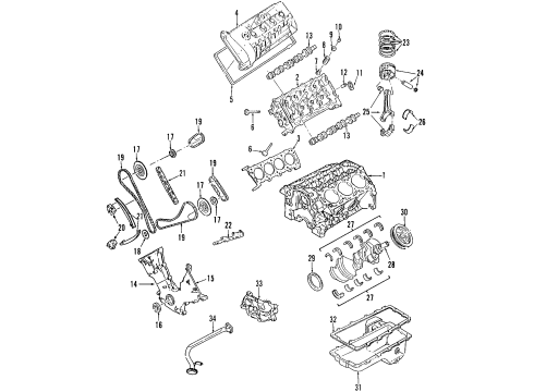 2004 Lincoln Aviator Valve Assy - Throttle Air By-Pass Diagram for 1L2Z-9F715-AA