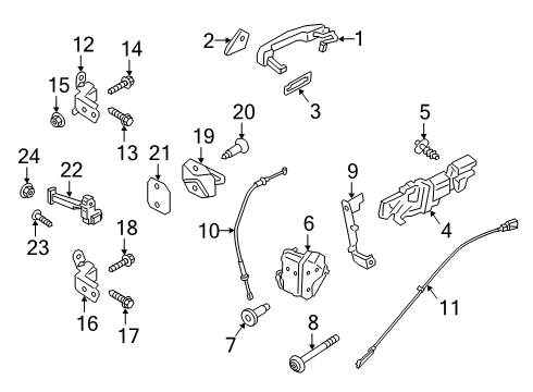 2020 Ford Ranger Rear Door Diagram 5 - Thumbnail