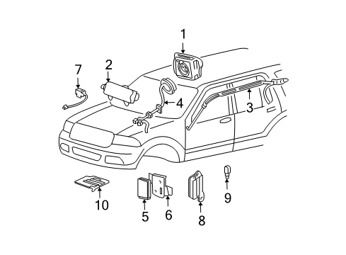 2003 Ford Expedition Air Bag Components Diagram