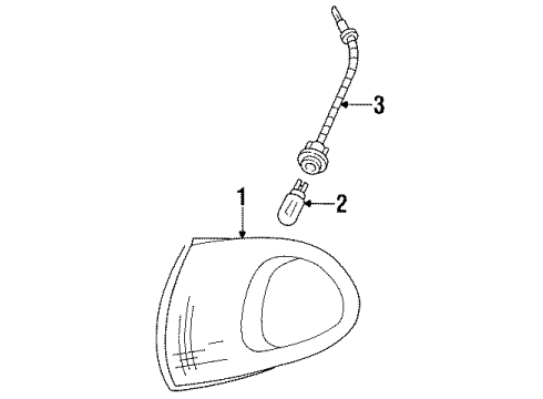 1997 Ford Windstar Side Marker & Signal Lamps Diagram