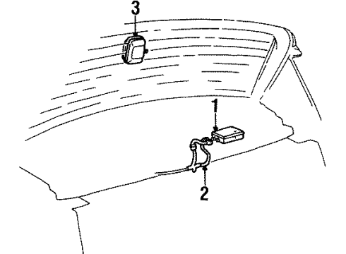 1999 Lincoln Continental Antenna Assembly Diagram for F8VZ19A390AA