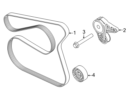 2016 Ford Transit Connect Belts & Pulleys, Cooling Diagram 1 - Thumbnail