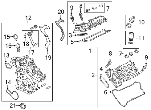 2016 Ford F-150 Valve & Timing Covers Diagram 1 - Thumbnail