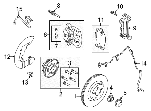 2015 Ford Mustang Front Brakes Diagram 3 - Thumbnail