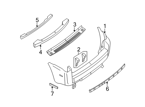 2005 Mercury Mariner Rear Bumper Diagram