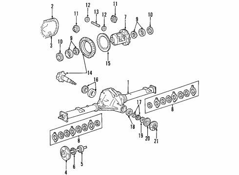 1999 Ford Expedition Gear And Pinion Assembly - Driving Diagram for 8L3Z-4209-R