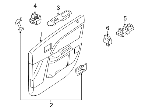 2008 Ford Taurus X Panel Assembly - Door Trim Diagram for 8F9Z-7423943-BC