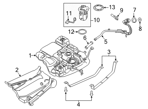 2014 Lincoln MKX Fuel System Components Diagram 2 - Thumbnail