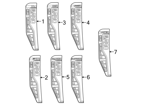 2023 Ford F-350 Super Duty Exterior Trim - Fender Diagram 2 - Thumbnail