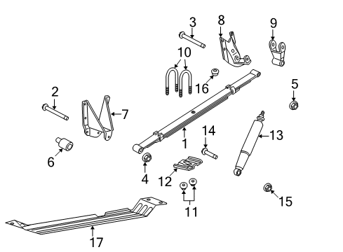 2008 Ford F-150 Spring - Rear Diagram for 4L3Z-5560-PC