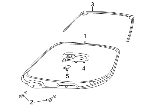 2004 Ford Thunderbird Windshield Glass Diagram