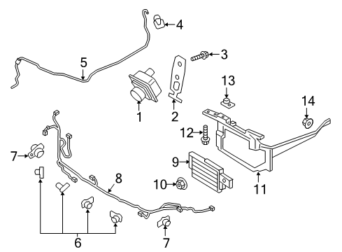 2018 Lincoln Continental Electrical Components - Front Bumper Diagram