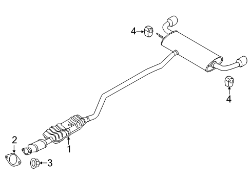 2024 Ford Edge Exhaust Components Diagram 1 - Thumbnail