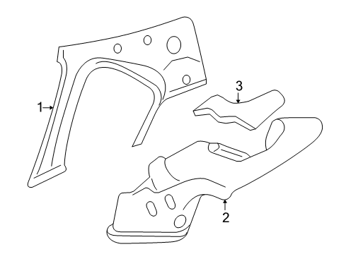 2002 Ford Focus Support - Rear Package Tray Trim Diagram for 2M5Z-6146809-BAA