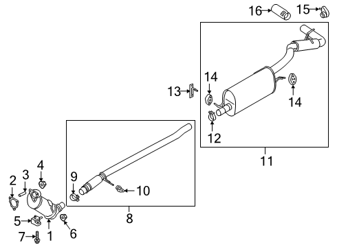 2020 Ford Ranger BRACKET - EXHAUST PIPE MOUNTIN Diagram for KB3Z-5260-A