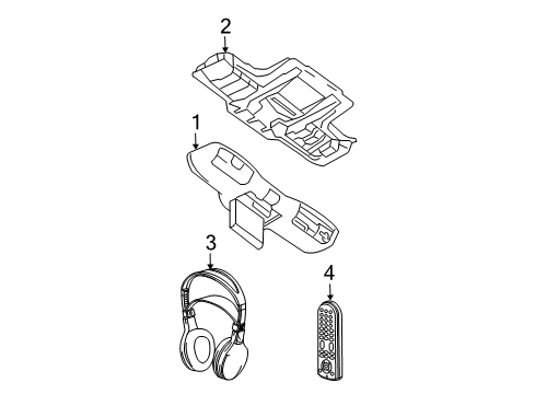 2008 Mercury Mountaineer Remote Control - DVD Diagram for 6L2Z-18C908-B