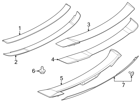 2024 Ford Mustang Rear Spoiler Diagram