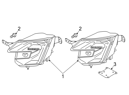 2016 Ford Explorer Front Lamps - Fog Lamps Diagram 1 - Thumbnail