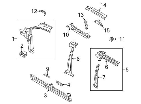 2014 Ford Transit Connect Hinge Pillar Diagram 1 - Thumbnail