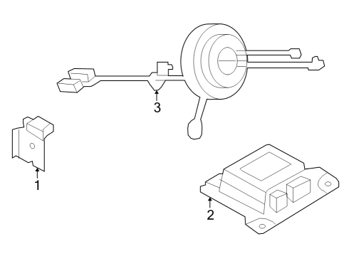 2019 Ford E-350 Super Duty Air Bag Components Diagram 2 - Thumbnail