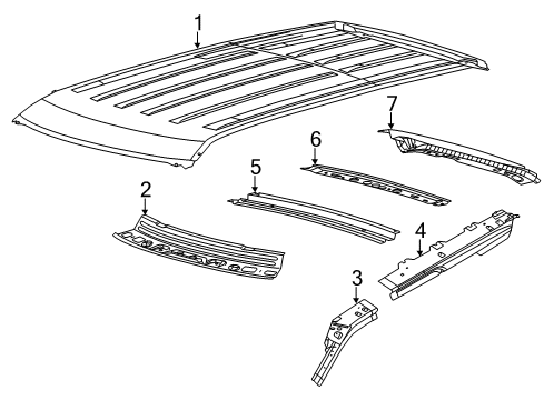 2014 Ford Explorer Roof & Components Diagram