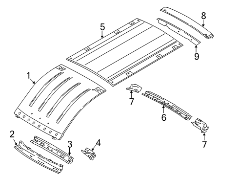 2019 Ford Transit-250 Roof & Components Diagram 3 - Thumbnail