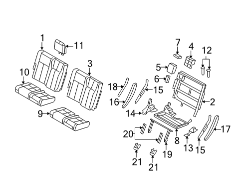 2009 Ford Expedition Adjuster Assembly - Seat Back Diagram for GL1Z-78600M46-A