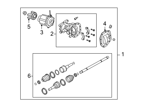 2006 Ford Escape Shaft Assembly - Rear Axle Diagram for 5L8Z-4234-BC