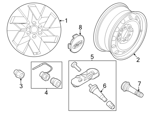 2023 Ford F-150 Lightning Wheels Diagram 2 - Thumbnail