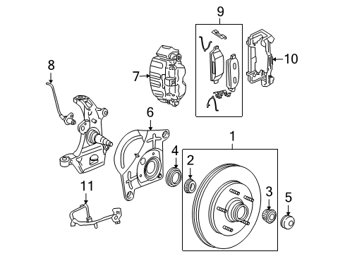 2006 Lincoln Mark LT Sensor Assembly Diagram for 5L3Z-2C204-AD