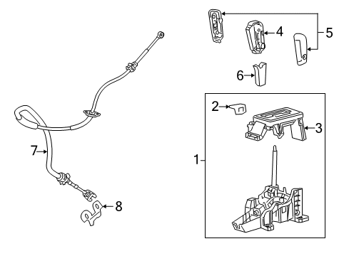 2007 Lincoln Navigator Handle Assembly Diagram for 9L1Z-7213-CA