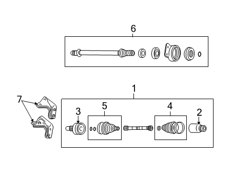 2009 Mercury Mariner Drive Axles - Front Diagram 3 - Thumbnail