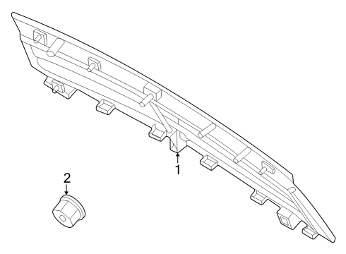 2024 Ford Mustang Exterior Trim - Hood Diagram