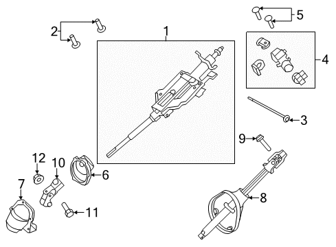 2010 Ford Escape Shaft Assembly Diagram for 9L8Z-3B676-A