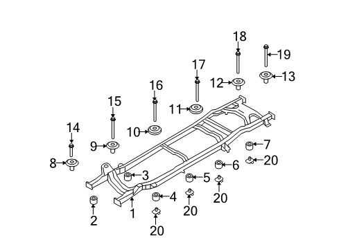 2009 Ford E-250 Frame & Components Diagram