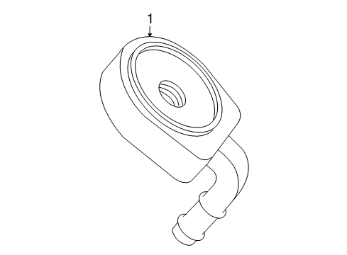 2000 Ford Focus Oil Cooler Assembly Diagram for YS4Z-6A642-AA