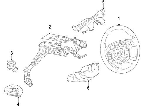 2022 Ford Transit-150 COLUMN ASY - STEERING Diagram for NK4Z-3C529-B