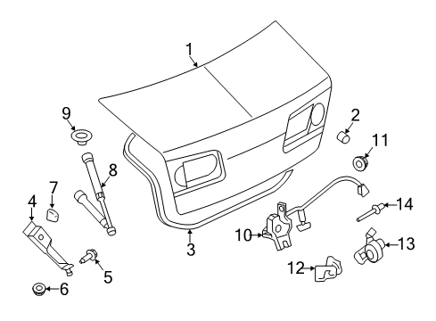 2009 Lincoln MKZ Trunk Lid Diagram