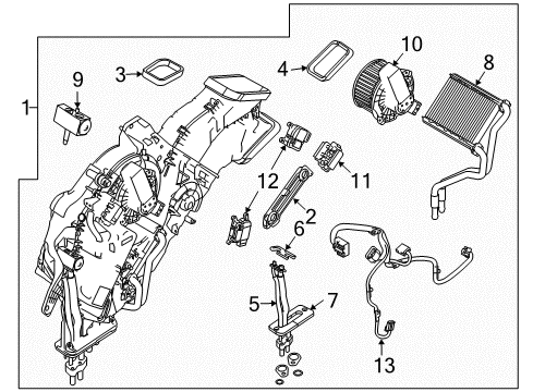 2010 Ford Flex Auxiliary Heater & A/C Diagram 1 - Thumbnail