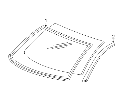 2011 Ford Crown Victoria Back Glass - Reveal Moldings Diagram