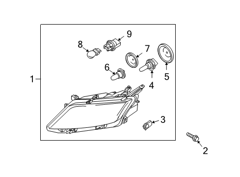 2011 Ford Fusion Bulbs Diagram 3 - Thumbnail