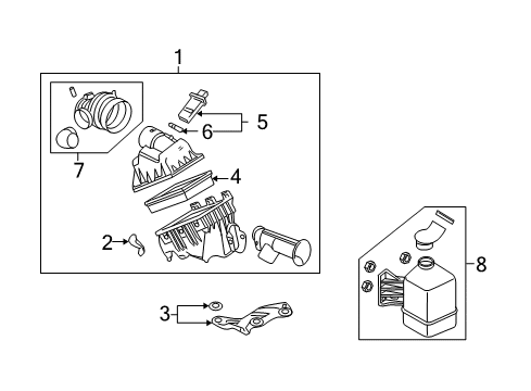 2007 Ford Fusion Hose - Air Diagram for 6E5Z-9B659-EA