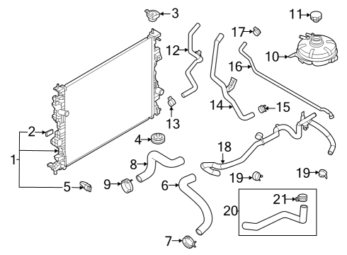 2023 Ford Escape HOSE - HEATER WATER Diagram for PZ1Z-18472-E