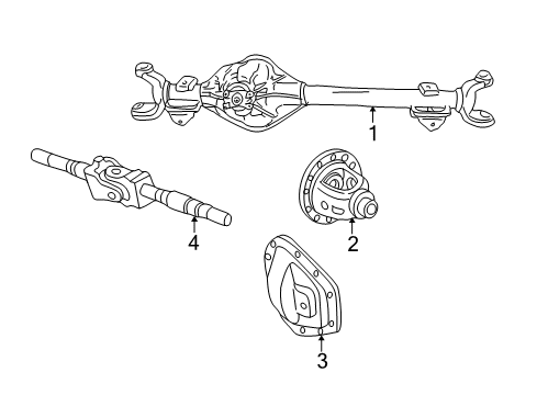 2004 Ford Excursion Carrier & Front Axles Diagram