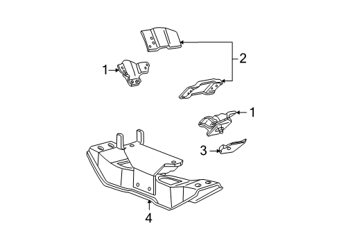 2004 Ford Mustang Transmission Mount Diagram for 2R3Z-6068-FJ