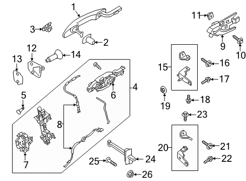 2021 Lincoln Corsair HANDLE ASY - DOOR - OUTER Diagram for MJ7Z-7822404-BBPTM